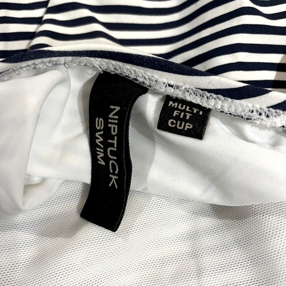 Super cute striped NIP TUCK bathing suit with cutout peekaboo back. - Picture 7 of 11